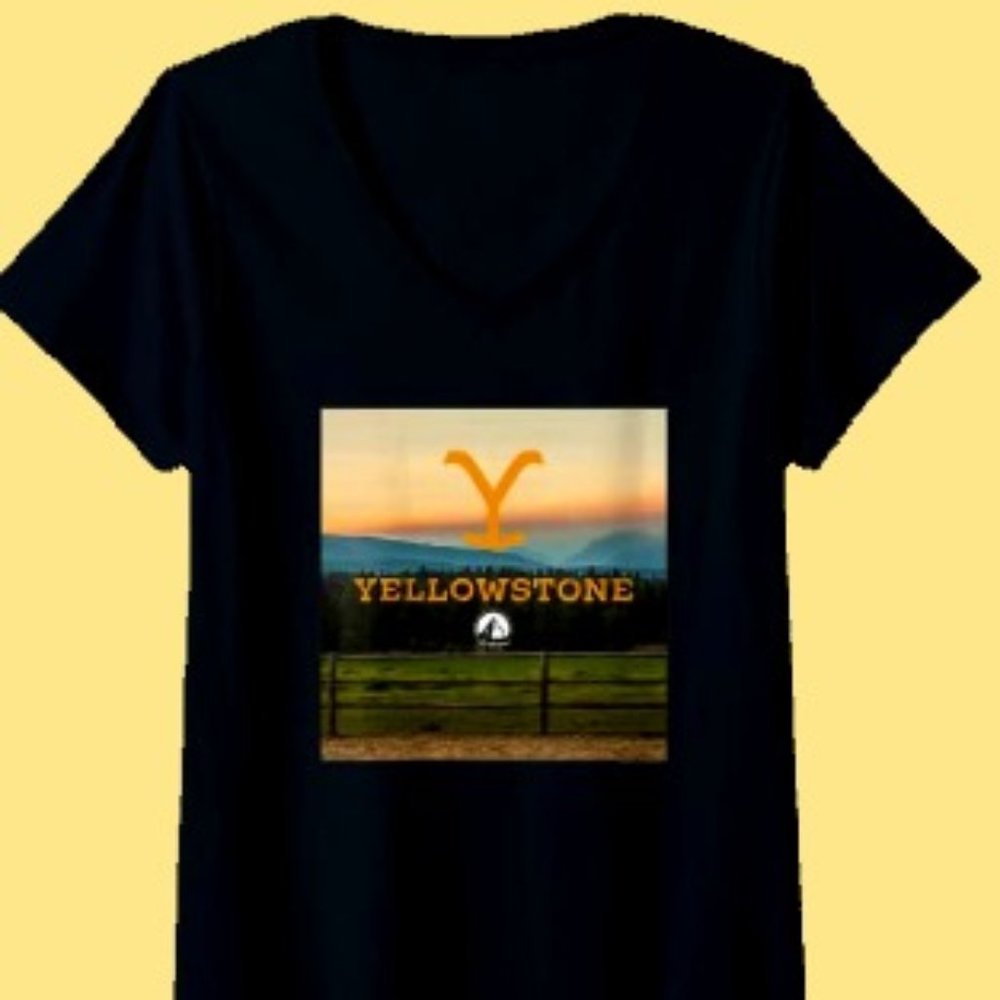 Womens Yellowstone Dutton Ranch Back Country V-Neck T-Shirt ***Hot selling ***